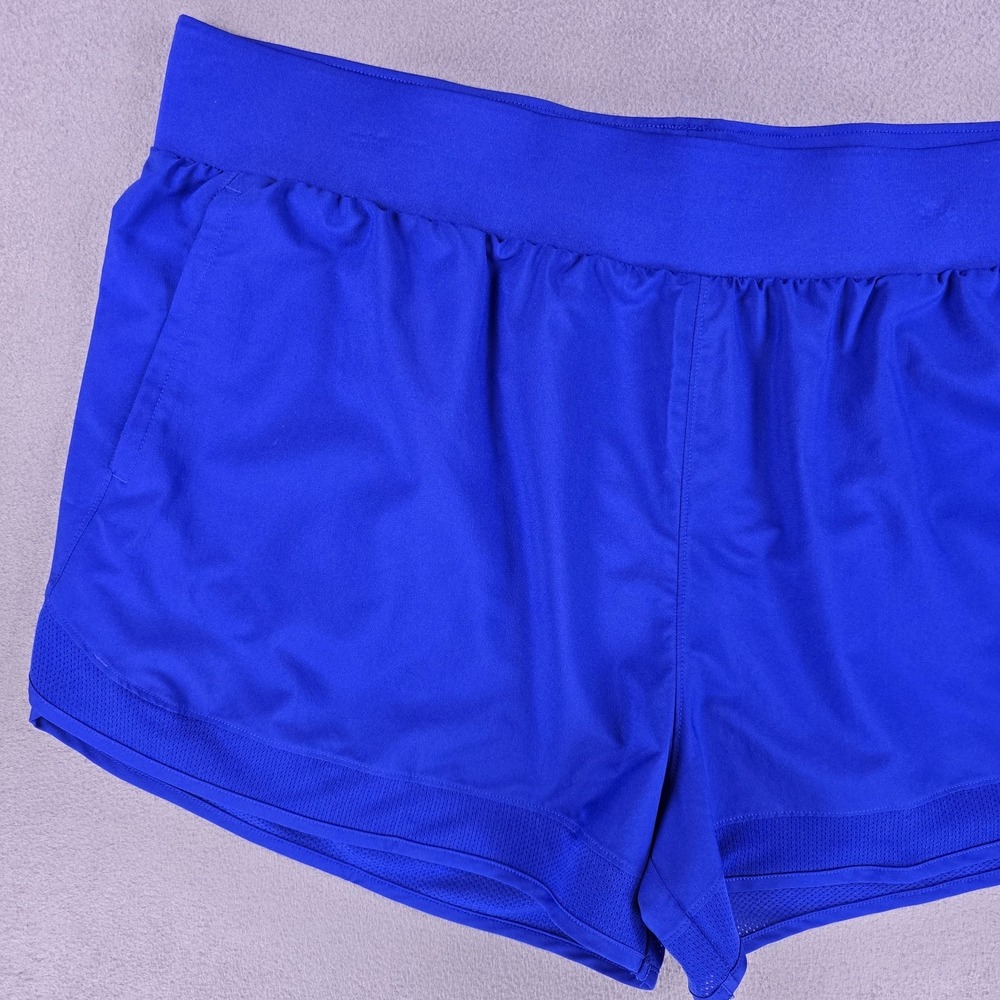 NEW Under Armour Shorts Women's 3XL Blue Athletic Loose Heatgear Solid Sportcore - Picture 3 of 15